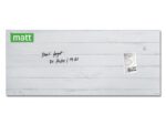Glasmagneetbord Sigel mat WHITE WOOD 1300x550x15mm 3 magn + bevestigingsmat.