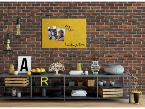 Glas-magneetboard Sigel Artverum Yellow Structure mat.      600x400x15mm