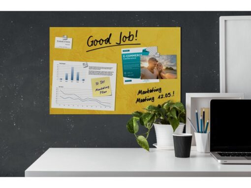 Glas-magneetboard Sigel Artverum Yellow Structure mat.      600x400x15mm