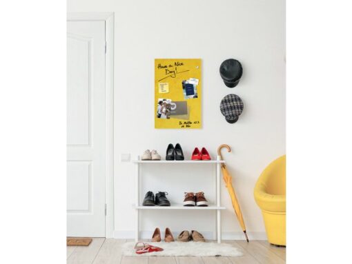 Glas-magneetboard Sigel Artverum Yellow Structure mat.      600x400x15mm