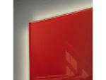 Glasmagneetbord Sigel Artverum LED light 480x480x15 rood
