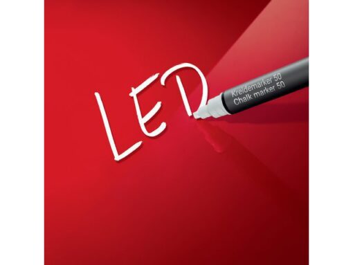 Glasmagneetbord Sigel Artverum LED light 480x480x15 rood