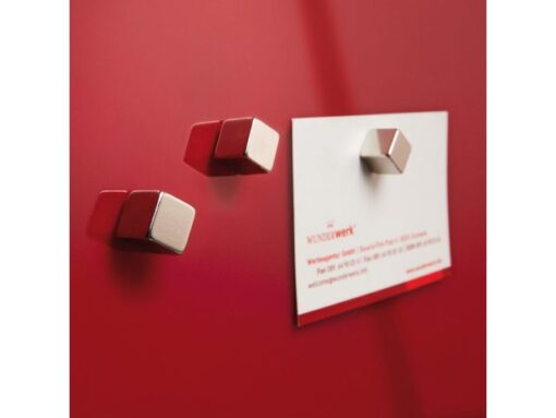 Glasmagneetbord Sigel Artverum LED light 480x480x15 rood