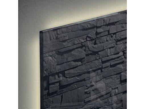 Glasmagneetbord Sigel Artverum LED light 480x480x15 leisteen