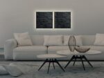 Glasmagneetbord Sigel Artverum LED light 480x480x15 leisteen
