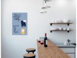 Glas-magneetbord Sigel Artverum mat pastelblauw.            600x400x15mm