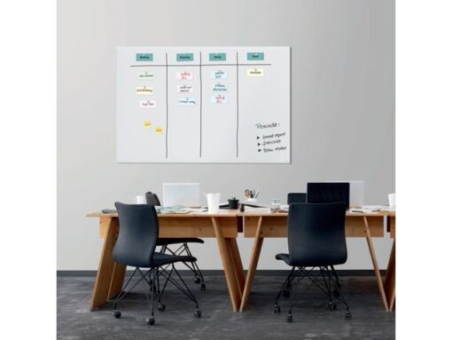 Glasmagneetbord XL Sigel mat super wit 1500x1000x18mm 2 magn
