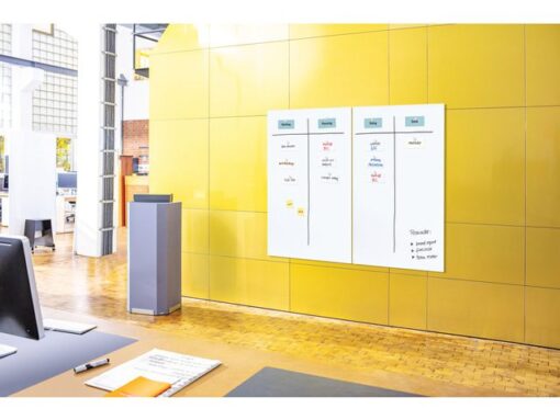 Glasmagneetbord XL Sigel mat super wit 1500x1000x18mm 2 magn