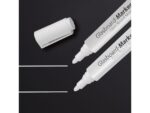 Glasboardmarker Sigel 2-3mm ronde punt 2 stuks in etui wit
