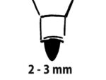 Glasboardmarker Sigel 2-3mm ronde punt 2 stuks in etui wit