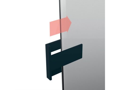 Sigel Stiftenhouder, antraciet, inclusief magnetische clip voor   bevestiging aan het glas-magneetbord, kunststof, 75x37x35