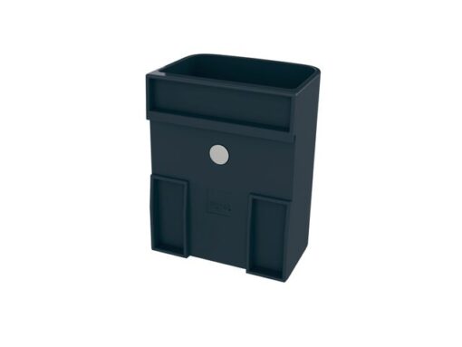 Sigel Stiftenkoker S, antraciet, inclusief magnetische clip voor  bevestiging aan het glas-magneetbord, kunststof, 75x94x51