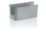 Sigel Stiftenhouder, lichtgrijs, inclusief magnetische clip voor  bevestiging aan het glas-magneetbord, kunststof, 75x37x35