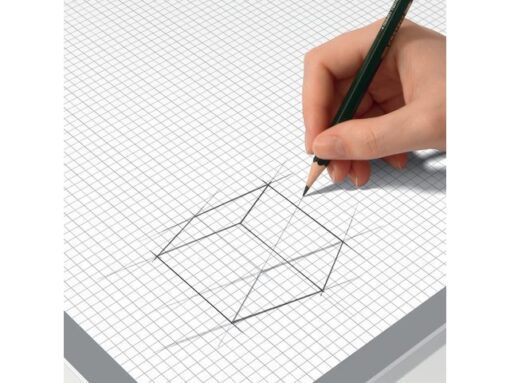 Bureauonderlegger Sigel wit geruit 59,5x41cm, 80 grams      papier, 30 vel, ongedateerd