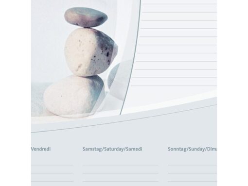 Bureauonderlegger Sigel Harmonie 59,5x41cm, 80 grams        papier, 30 vel, Kalender 2023/24/25.