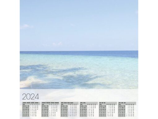 Bureauonderlegger SigelBeach, 59,5x41cm, 80 grams papier,   30 vel, 3-jaars kalender..23/24/25