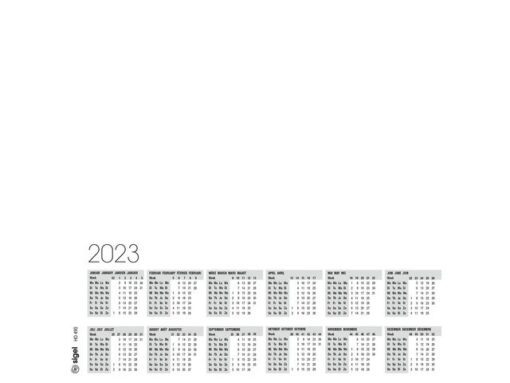 Bureauonderlegger Sigel Memo wit , 59,5x41cm, 80 grams      papier, 30 vel, 3-jaars kalender.