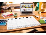 Bureauonderlegger en wand kalender Sigel met ophang         mogelijkheid, 59,5x41cm, 120 grams papier, 12 vel, 3-jaars