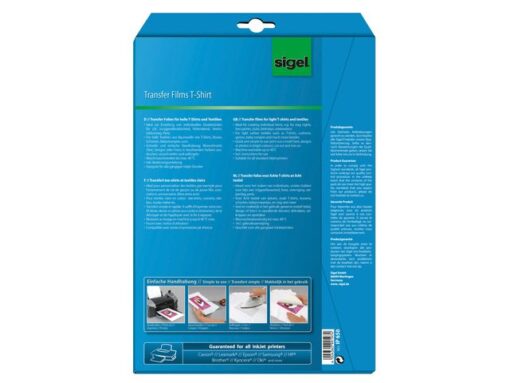 Inkjetfolie Sigel A4 Transfer blanco 3 vel voor opstrijken