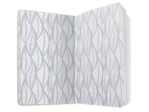 Notitieboek Sigel Jolie Beauty A5 hardcover gelinieerd      'Whitened leaves'