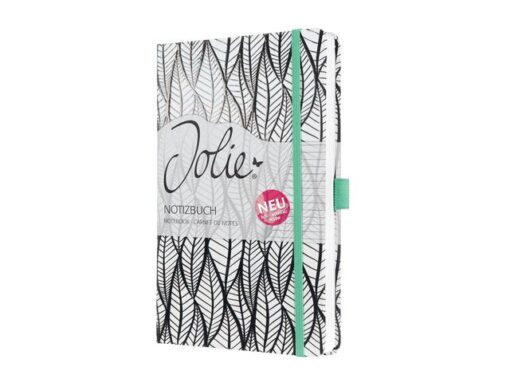 Notitieboek Sigel Jolie Beauty A5 hardcover gelinieerd      'Whitened leaves'
