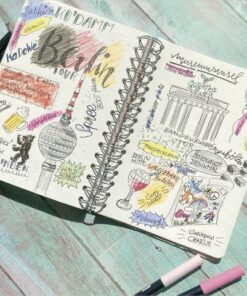 trendy notitieboek zorgt voor veel plezier omdat de creatieve schrijfkunst op de voorgrond staat. Wordt u Handlettering-professional - met het mooie Jolie spiraal-notitieboek Misty Meadows in het formaat ca. A5 (16