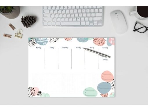 Sigel Weekplanner Inspire A4 liggend met GRATIS bureauonderlegger Rose Inspiration (JS201)