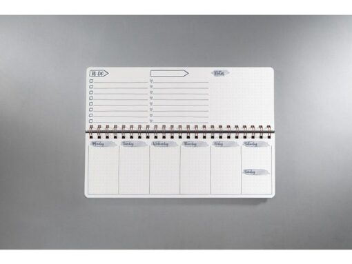 Sigel Weekplanner Beauty A4 liggend GRATIS bureauonderlegger      Glamorous Leaves (JS103)