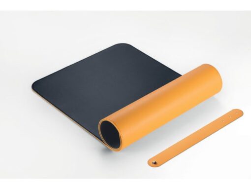 Onderlegger oprolbaar Sigel geel-grijs, 800x300x2mm         imitatieleer, dubbelzijdig