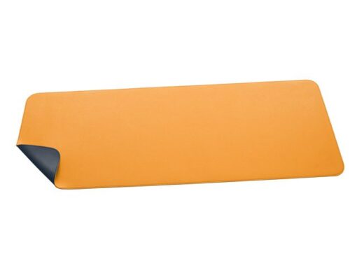 Onderlegger oprolbaar Sigel geel-grijs, 800x300x2mm         imitatieleer, dubbelzijdig