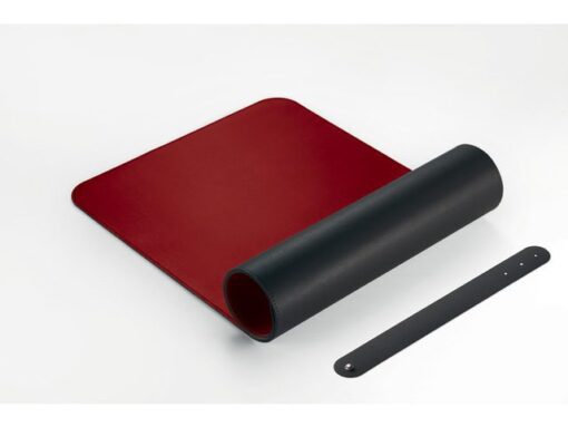 Onderlegger oprolbaar Sigel zwart-rood, 800x300x2mm         imitatieleer, dubbelzijdig