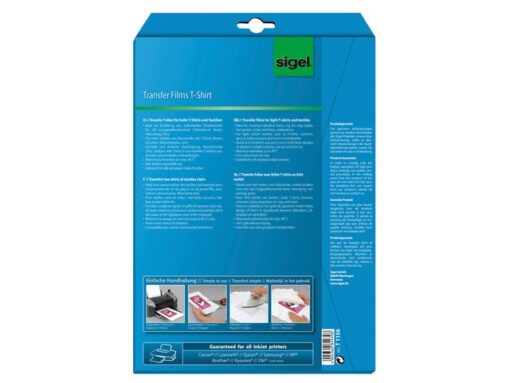 Inkjetfolie Sigel A4 Transfer blanco 6 stuks voor lichte    kleding/textiel +6 gratis