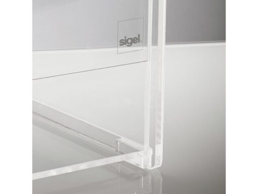 Actiebox Sigel transparant met folderhouder 21x36x21mm cm + insteek voor A5