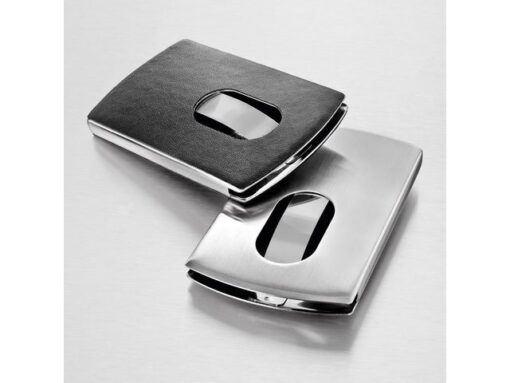 Visitekaartetui Sigel zilver "Snap" voor kaarten tot 91x57mm