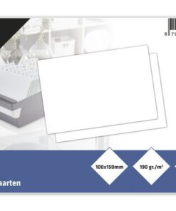 Kangaro KTC Systeemkaart Kangaro 100x150mm blanco 190 grams pak a 100   vel