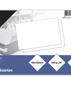 Kangaro KTC Systeemkaart Kangaro 80x130mm blanco 190 grams pak a 100 vel