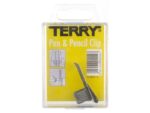 Terry Clip voor 1 pen of potlood zilver
