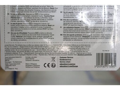 Texas Instruments Calculator TI-1795 SV
