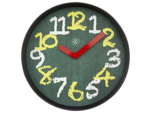 NeXtime Wandklok NXT dia 30cm Groen Plastic Chalkboard