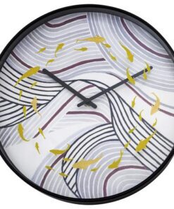 Wandklok Nextime dia 30cm grijs kunststof Koi