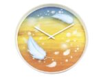 Wandklok Nextime dia 30cm multicolour kunststof Feathers