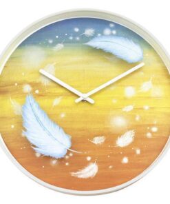 Wandklok Nextime dia 30cm multicolour kunststof Feathers