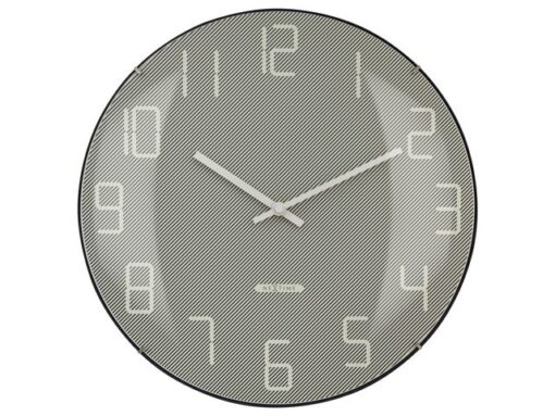 Wandklok Nextime dia 35cm bolvormig glas grijs kunststof    Shade