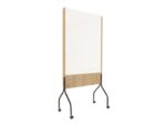 Whiteboard Rocada Natural 100x120cm wit mobiel 2-zijdig     melamine magnetisch