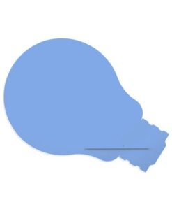 Whiteboard Rocada Skinshape Idea 100x150cm blauw gelakt