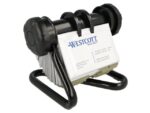 Rolodex Westcott zwart 16x14x13cm met 200 hoezen