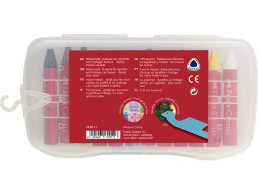 Faber Castell waskrijt Faber-Castell Jumbo etui à 12 stuks