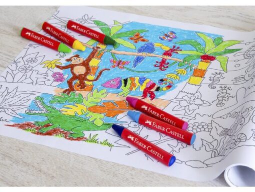 Faber Castell waskrijt Faber-Castell Jumbo etui à 12 stuks