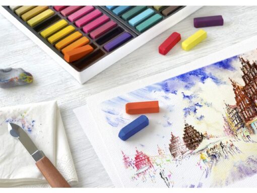 Faber Castell Pastelkrijt Faber-Castell halve lengte etui à 24 stuks