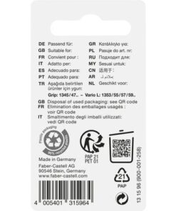 reservegum Faber-Castell GRIP 1345/1347/Vario L 3 stuks op blister